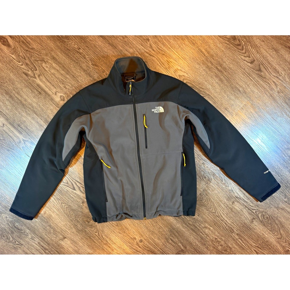The North Face Apex Bionic Men's M Gray/Black Colorblock Softshell Full Zip